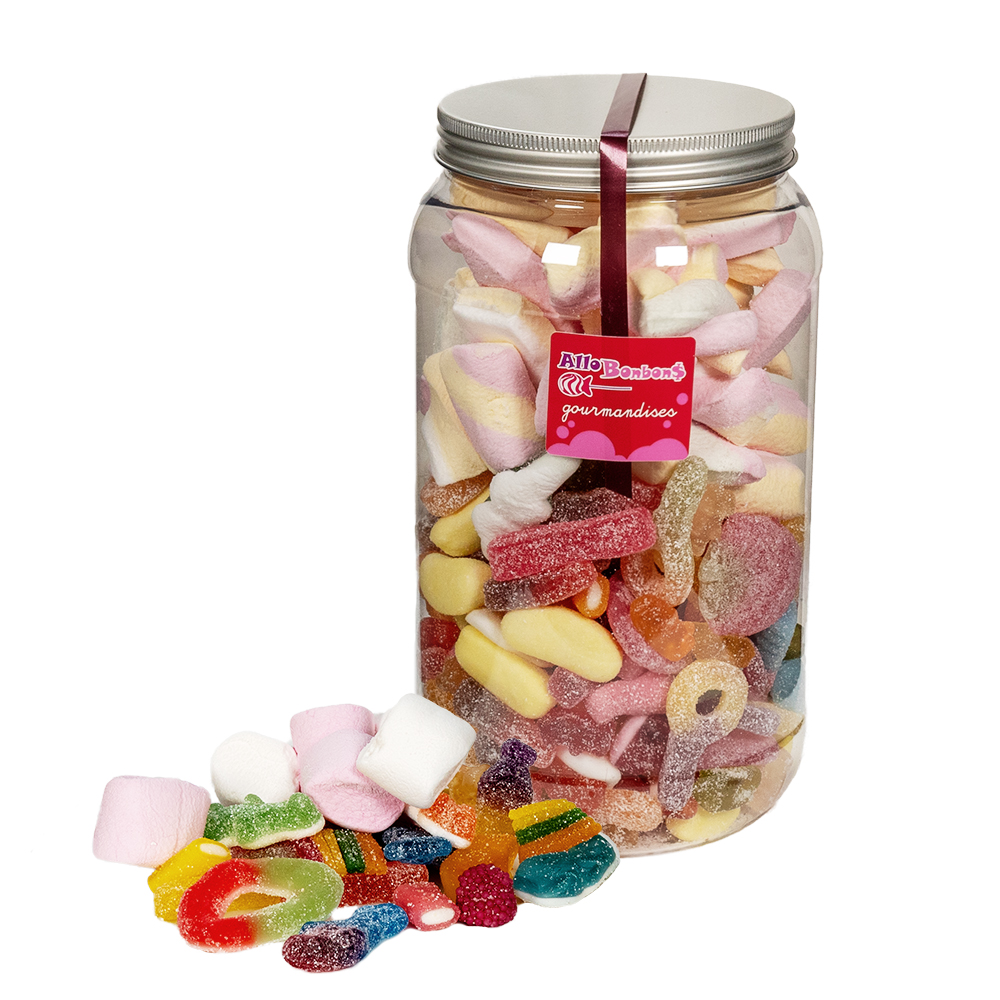 Assortiment de confiserie, dans un Tubo de 900gr, Allobonbons gourmandises