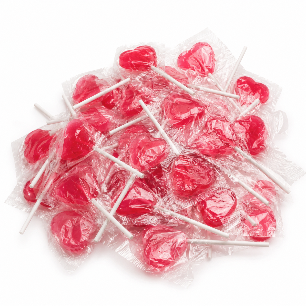 Sachet de 100 sucettes coeurs