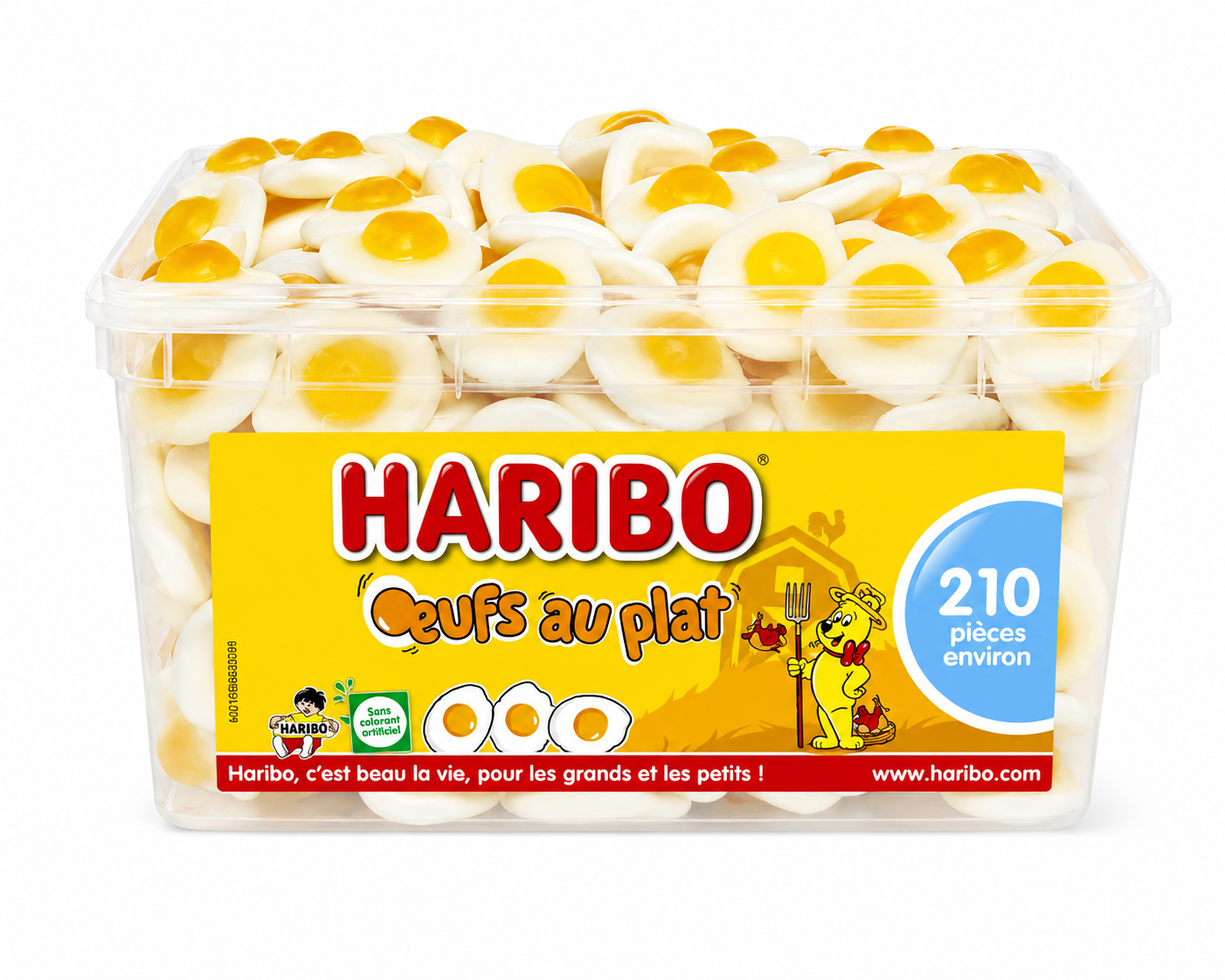HARIBO Œufs au Plat – Boîte de 210 Bonbons Gélifiés
