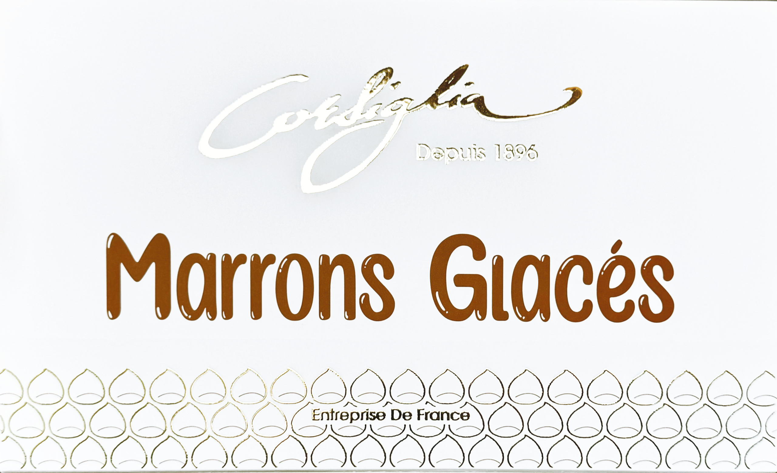 Marrons glacés entiers, boite de 12, Corsiglia, 240gr