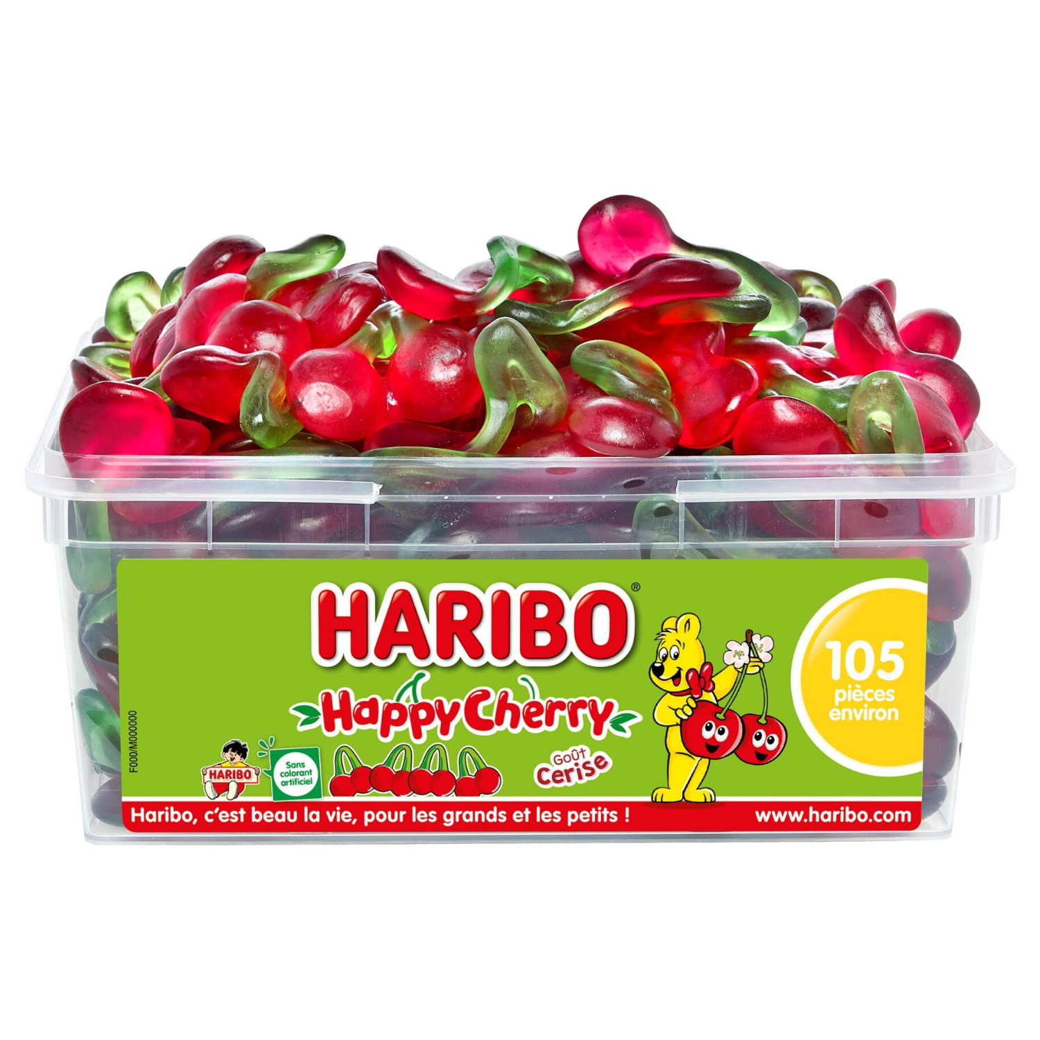 Happy Cherry Haribo - Boîte de 105 pièces