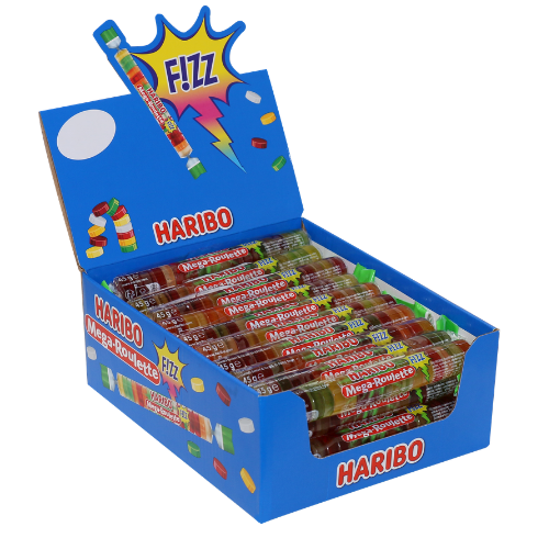 Display de 40 Mega Roulette Fizz 45gr Haribo