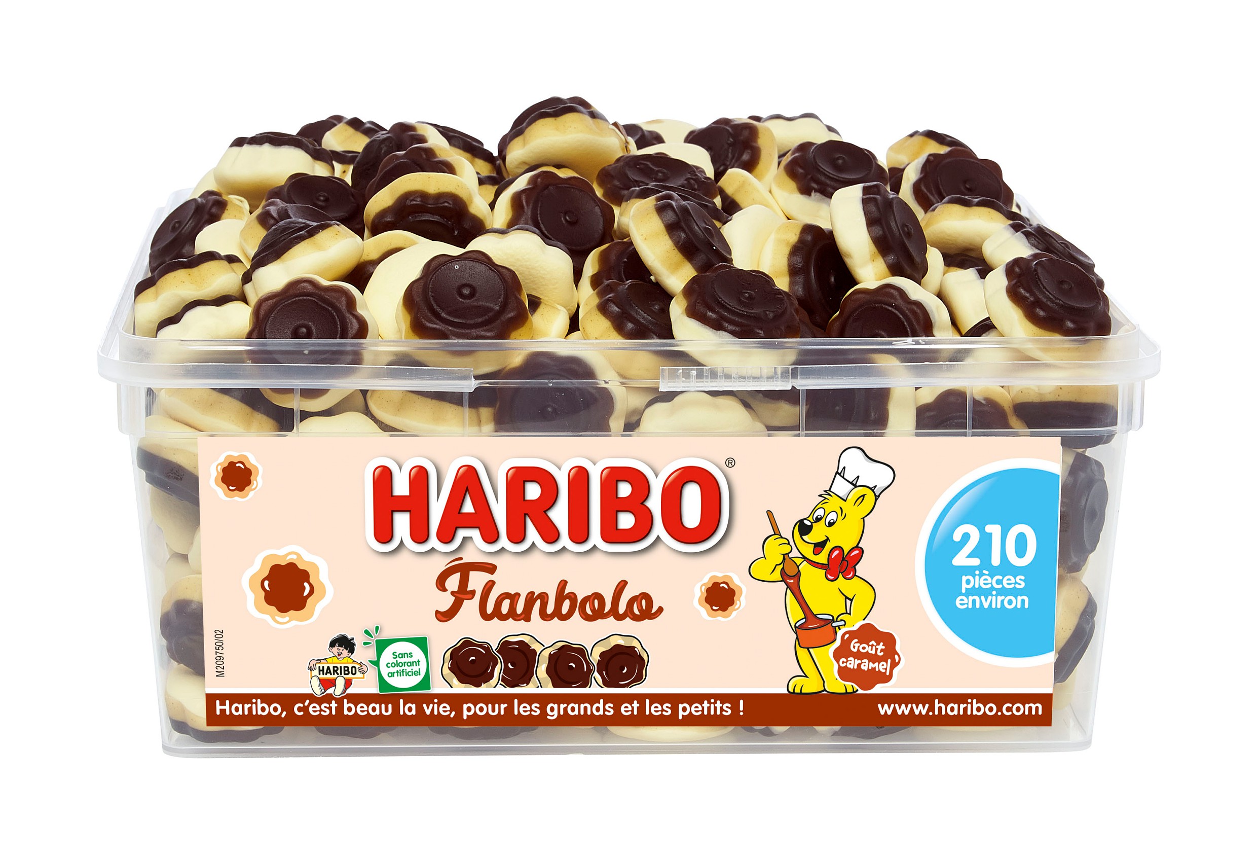 Flanbolo caramel Haribo - Bac de 210 pièces