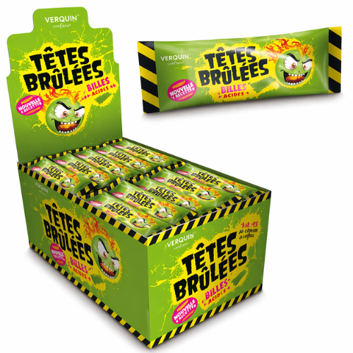 Display de 150 stick Têtes Brulées goût pomme