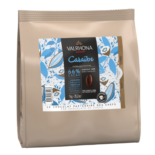 Sac de fève Caraïbe 66% 1kg Valrhona