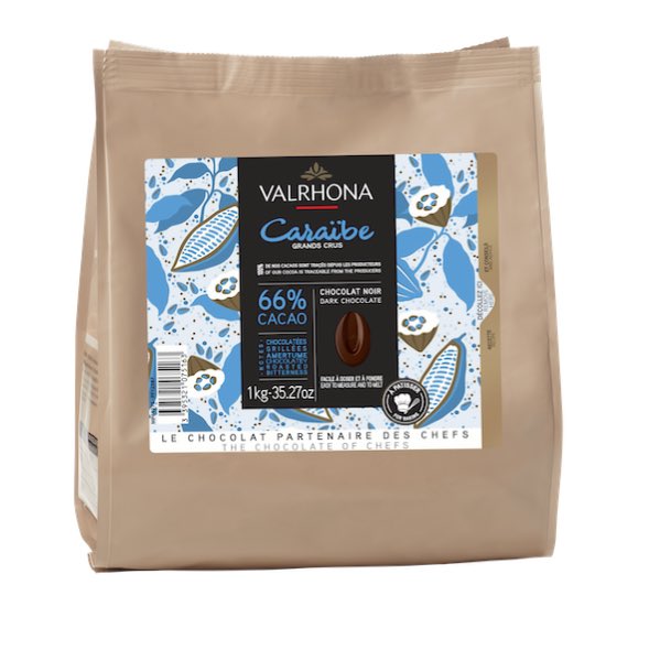 Sac de fève Caraïbe 66% 1kg Valrhona