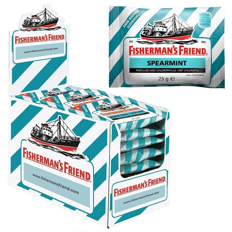 Carton de 24 sachets Fisherman Friend Spearmint 25gr