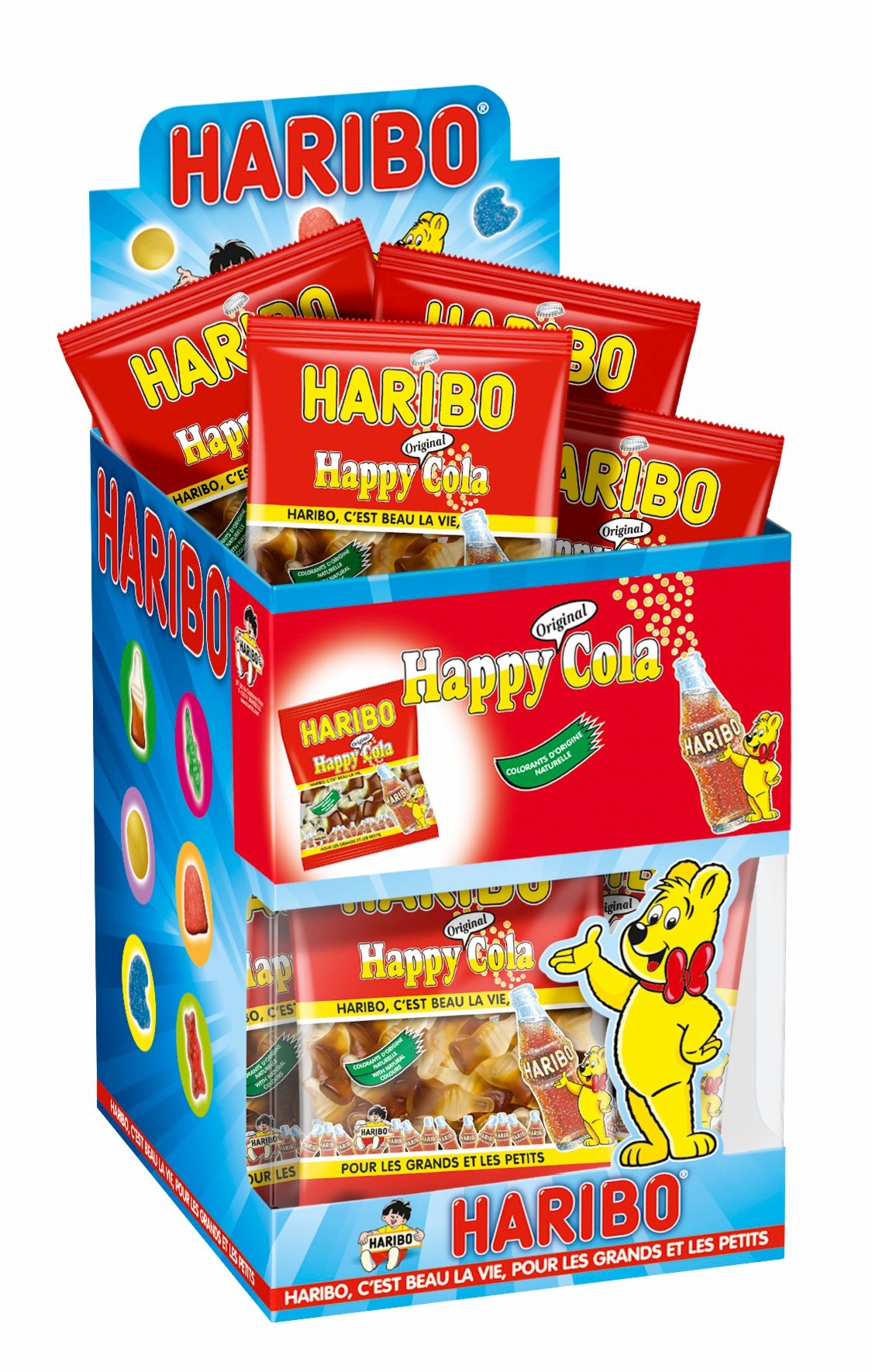 Happy Cola HARIBO, boite de 30 sachets