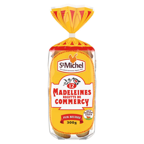 Sachet de 12 Madeleines St Michel recette de Commercy nature 300gr