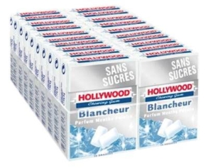 hollywood, Blancheur Menthe, boite de 20