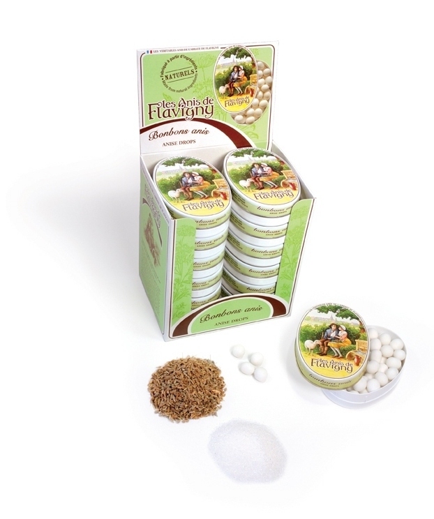 12 Boîtes oval Anis Flavigny goût anis 50gr