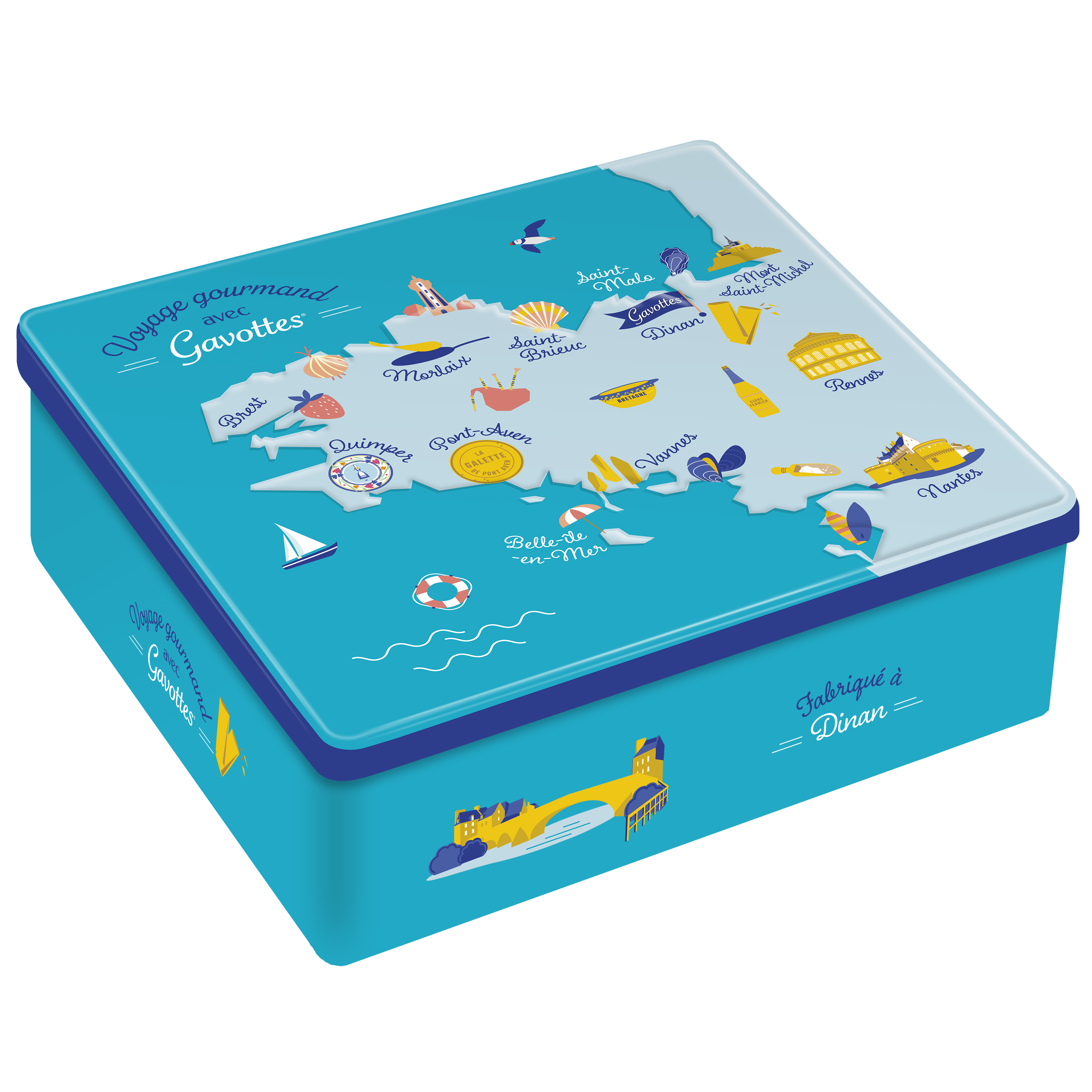 Boite métal crêpes dentelle nature 500g Gavottes