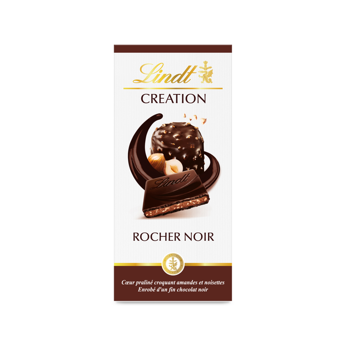 14 tablettes de chocolat LINDT 150gr ROCHER NOIR - ETSDUPLEIX