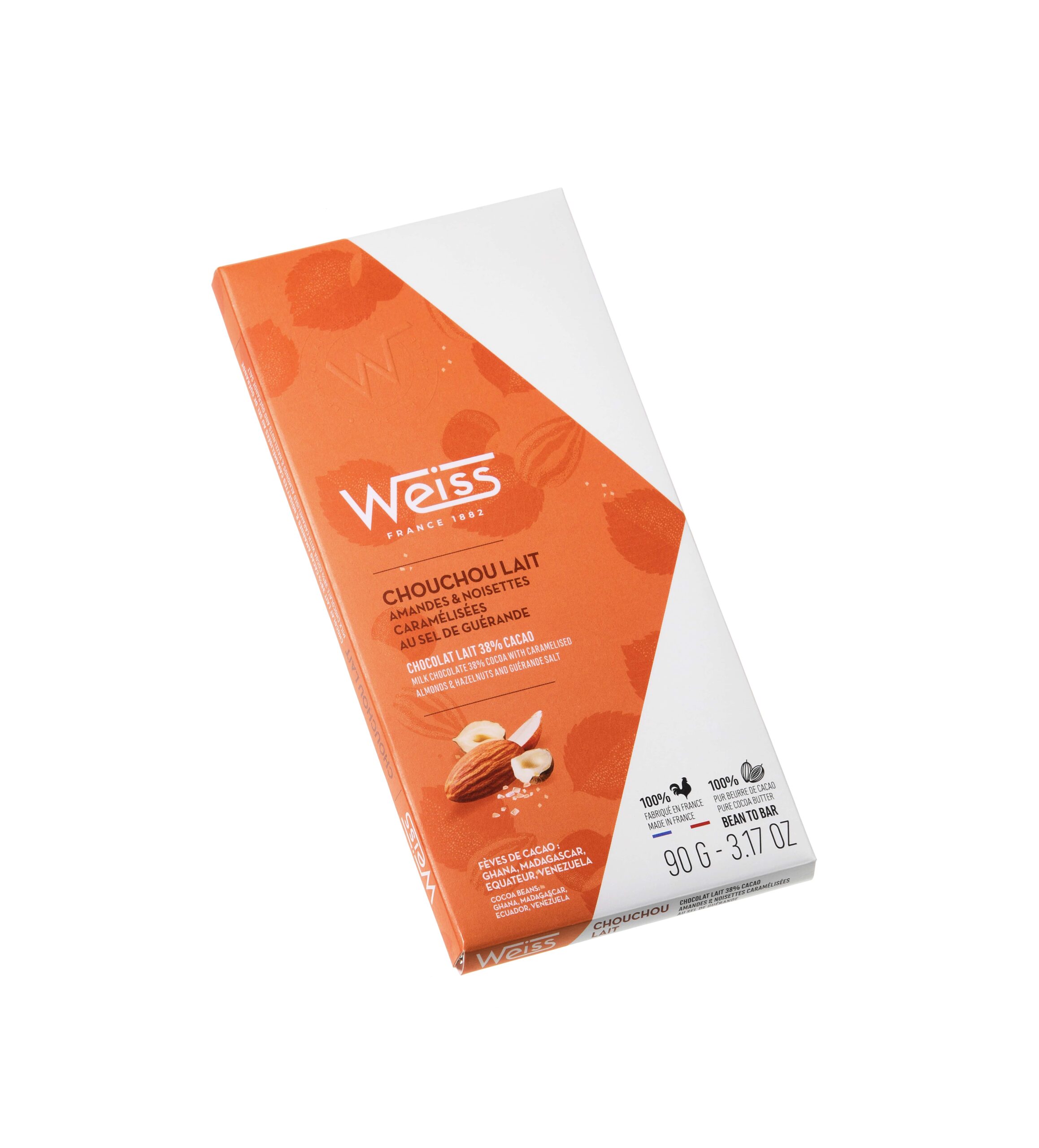 Tablette de chocolat au lait - Chouchou 38% - 90g