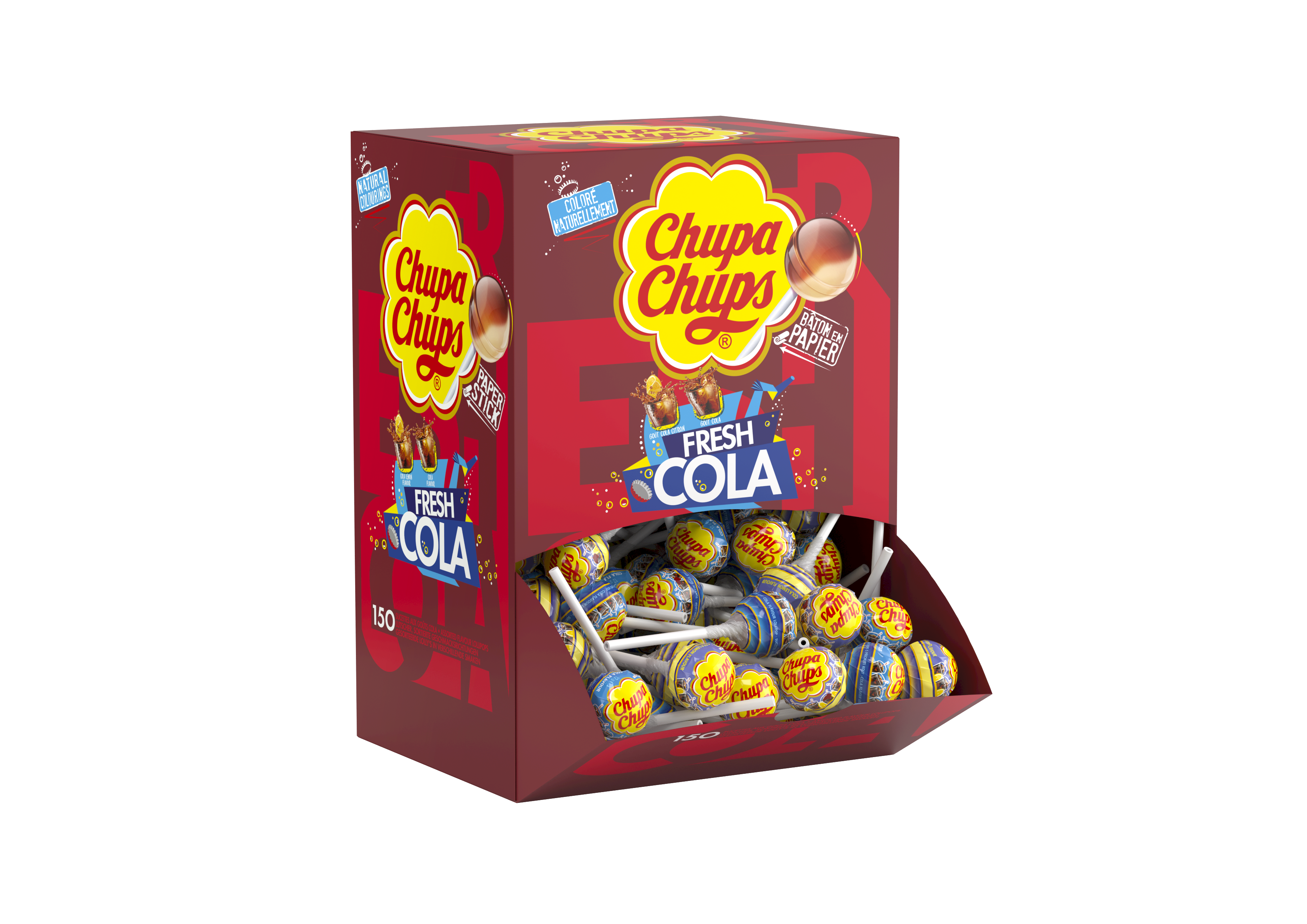 Tubo de 150 sucettes Fresh Cola 1.3Kg Chupa Chups