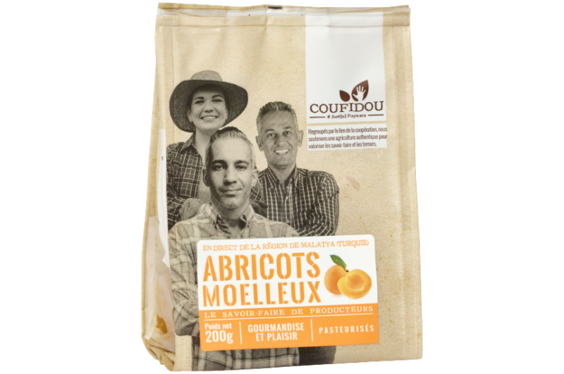 Abricots moelleux dénoyautés 200g Coufidou