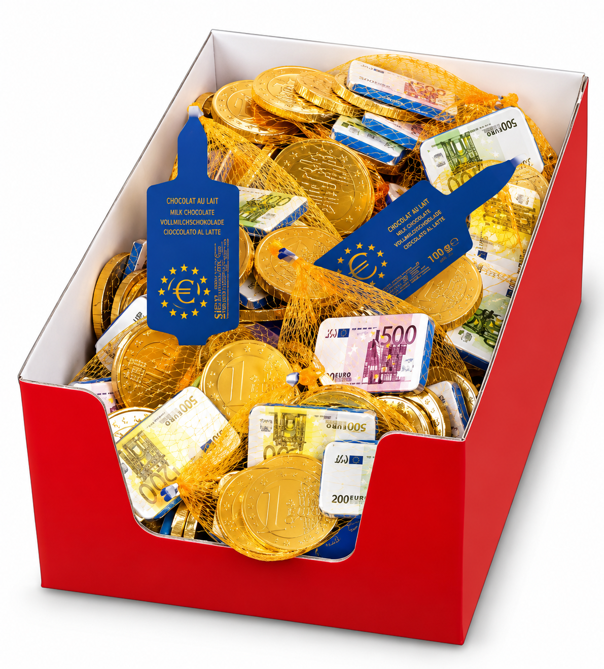 Colis de 30 Filets de Pièces et Billets en Chocolat – 100g par Filet