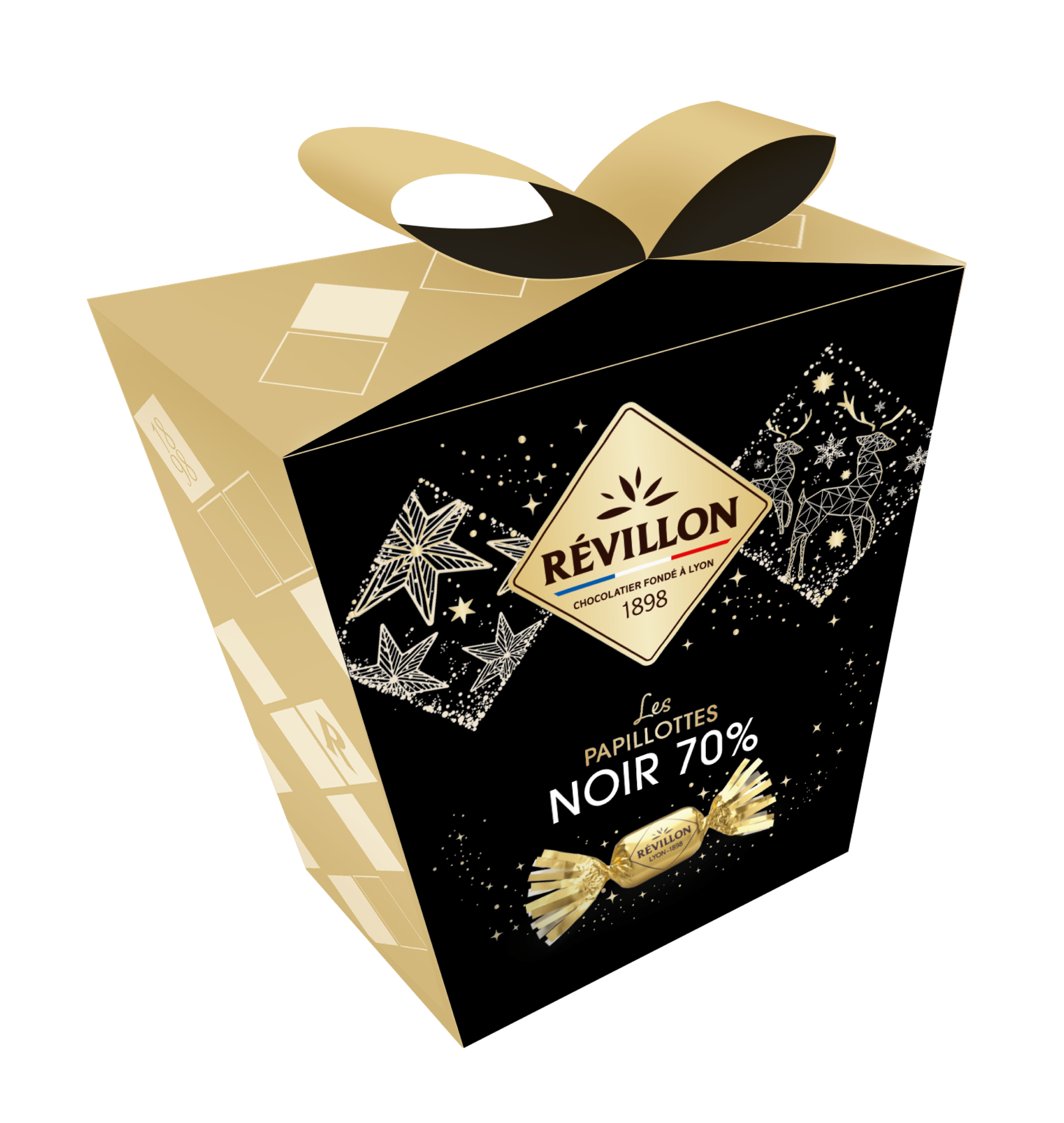 Pochette de papillotes Noir 70% Révillon 300gr