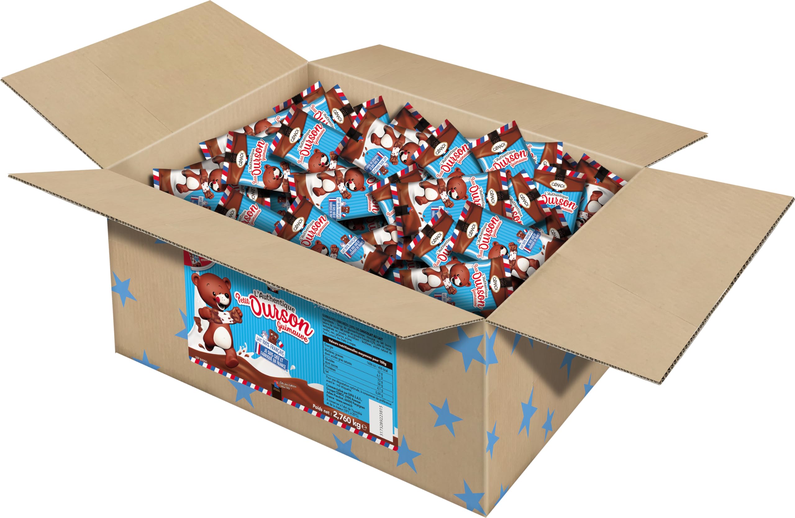Carton de 240 oursons choco en vrac Cémoi