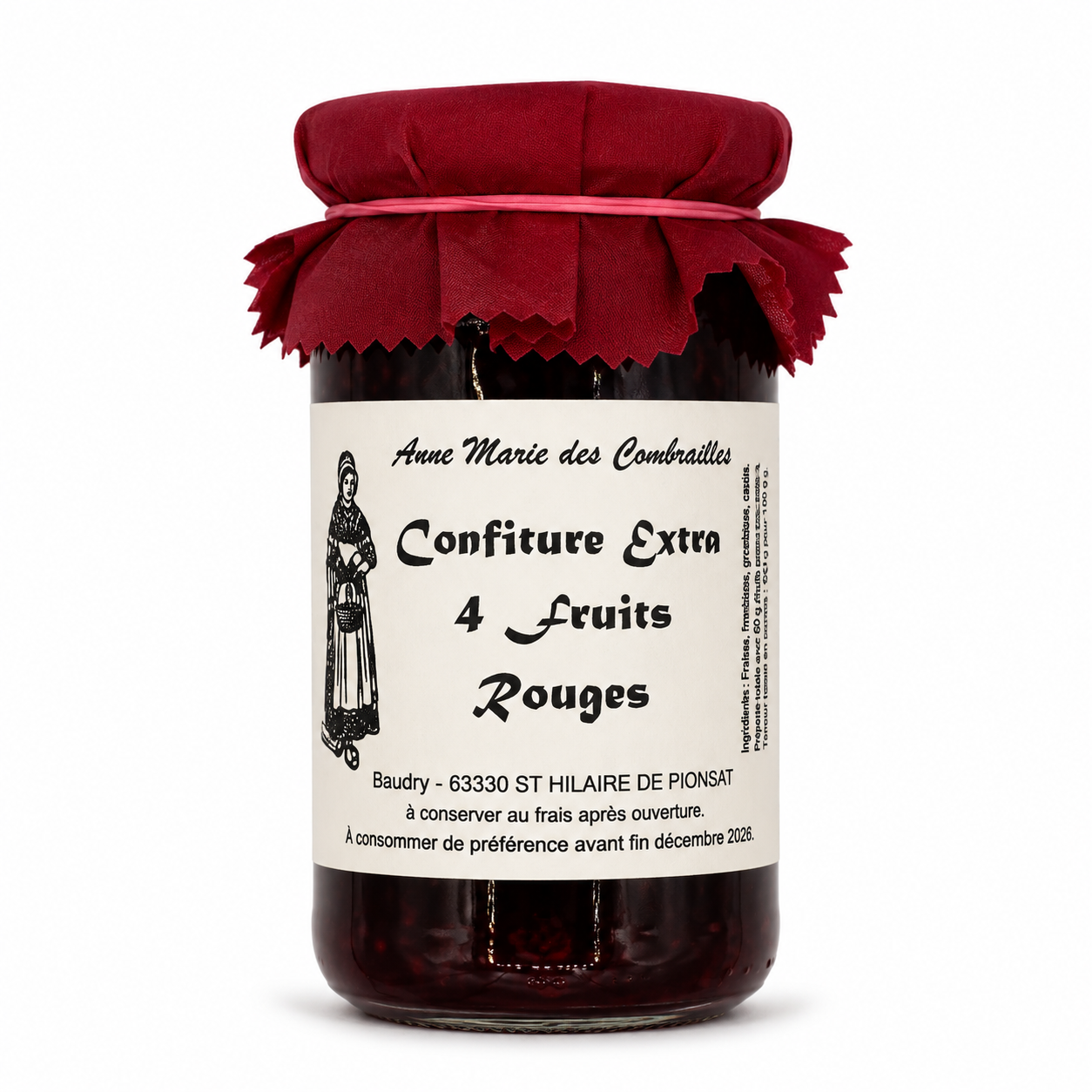 Confitures 4 Fruits Rouges 370gr