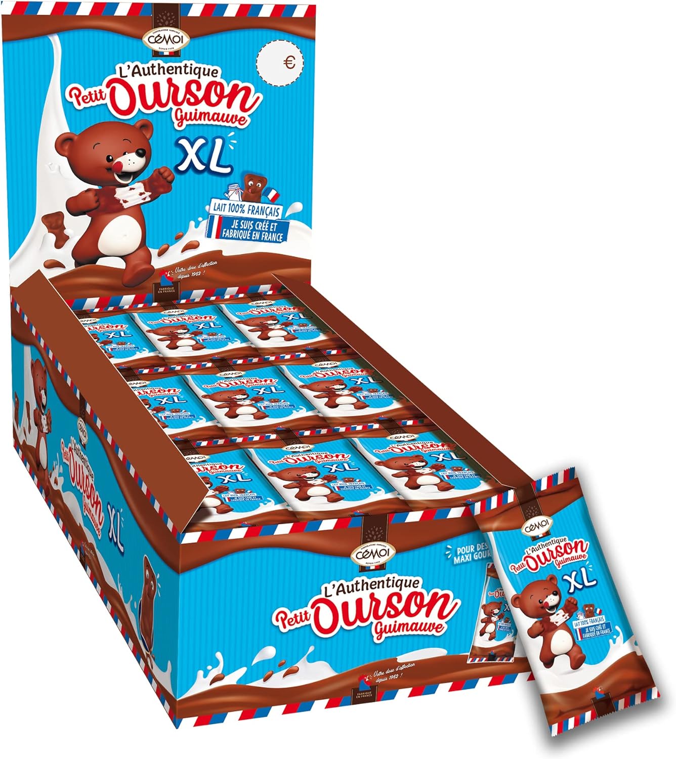 Boite de 27 oursons XL choco Cémoi