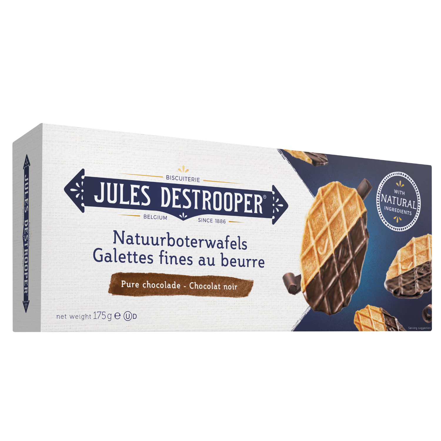 Galettes fines au beurre au chocolat noir belge 175g Jules Destrooper