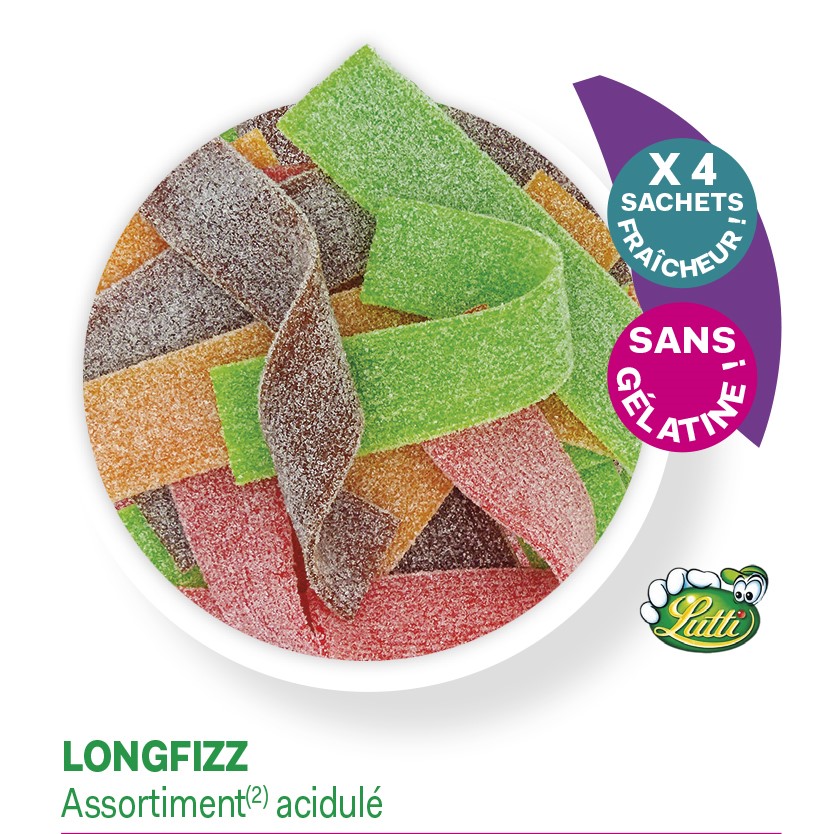 LUTTI LONGFIZZ, 4 sachets de 100gr = 400g