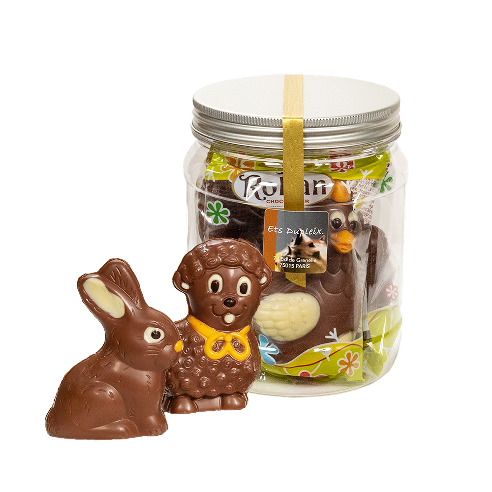 Assortiment de 3 moulages assortis chocolat au lait 3x40g Rohan