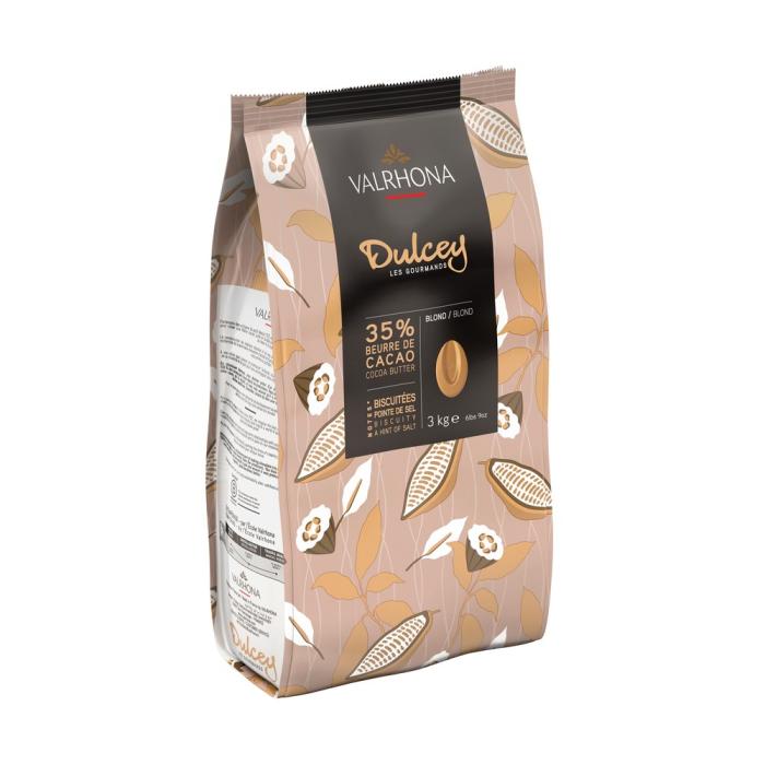 Sac de fèves Dulcey 3 kg – Chocolat blond 32 % Valrhona