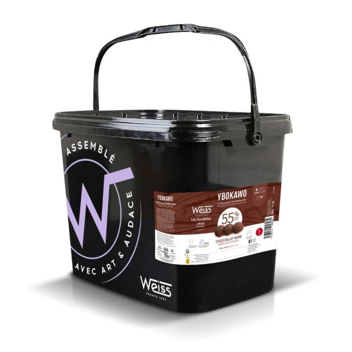 Fondette Ybokawo 55% - 5kg, chocolat Weiss