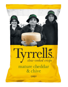 Chips Cheddar et Ciboulette, 150g, Tyrrells