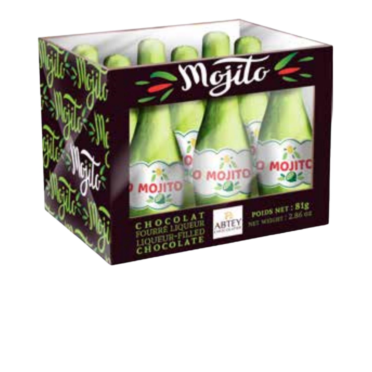 Casier 9 pièces de bouteille liqueurs Mojito Abtey 81g