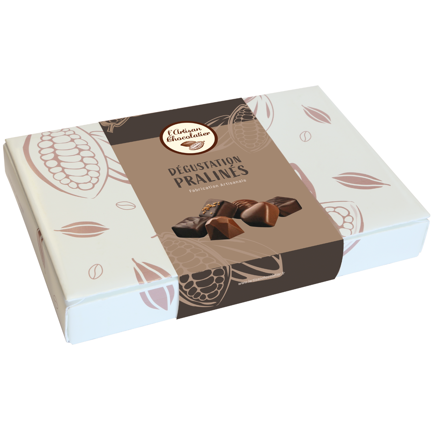 Coffret Dégustation Pralinés L'artisan Chocolatier – Assortiment de chocolats pralinés noisette 150g