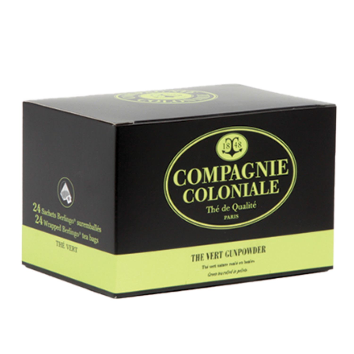 Compagnie & Co - Thé Vert Gunpowder -  Boite de 24 sachets suremballés 50g