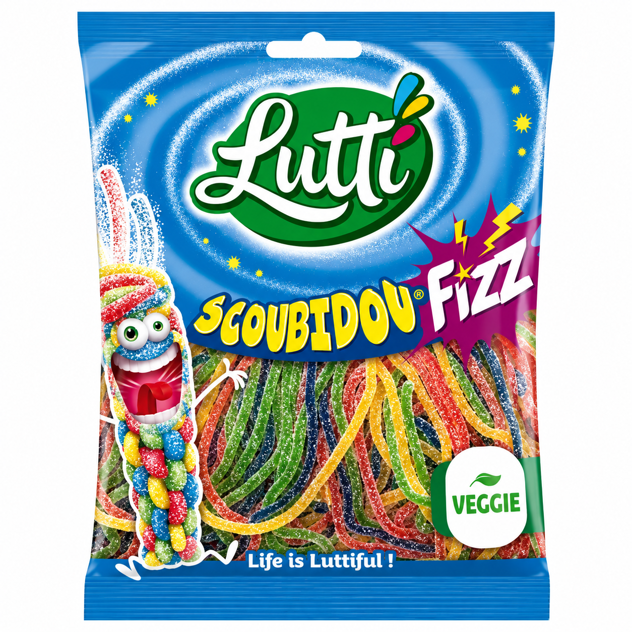 Sachets Scoubidou Fizz 100g Lutti
