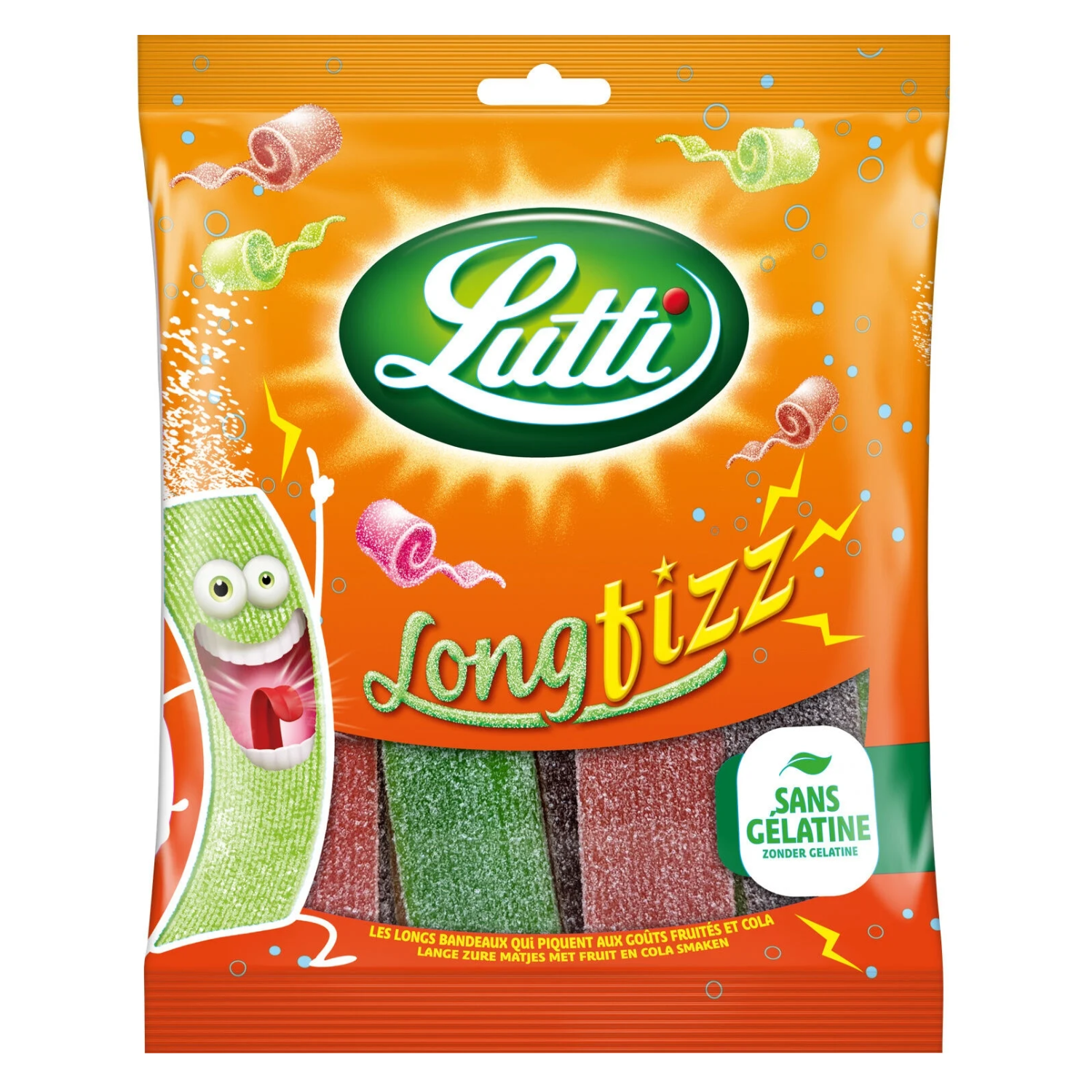 Cartons de sachets Long Fizz 100g Lutti