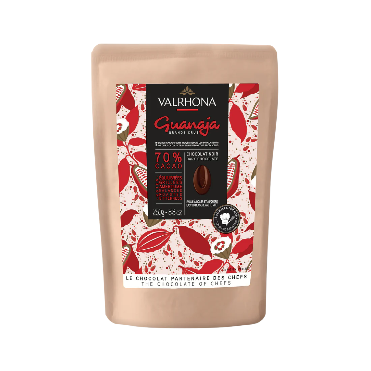 Chocolat noir pour la pâtisserie Guanaja 70% - 250g Valrhona