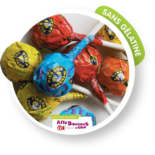 25 Sucettes Pierrot Gourmand Assorties