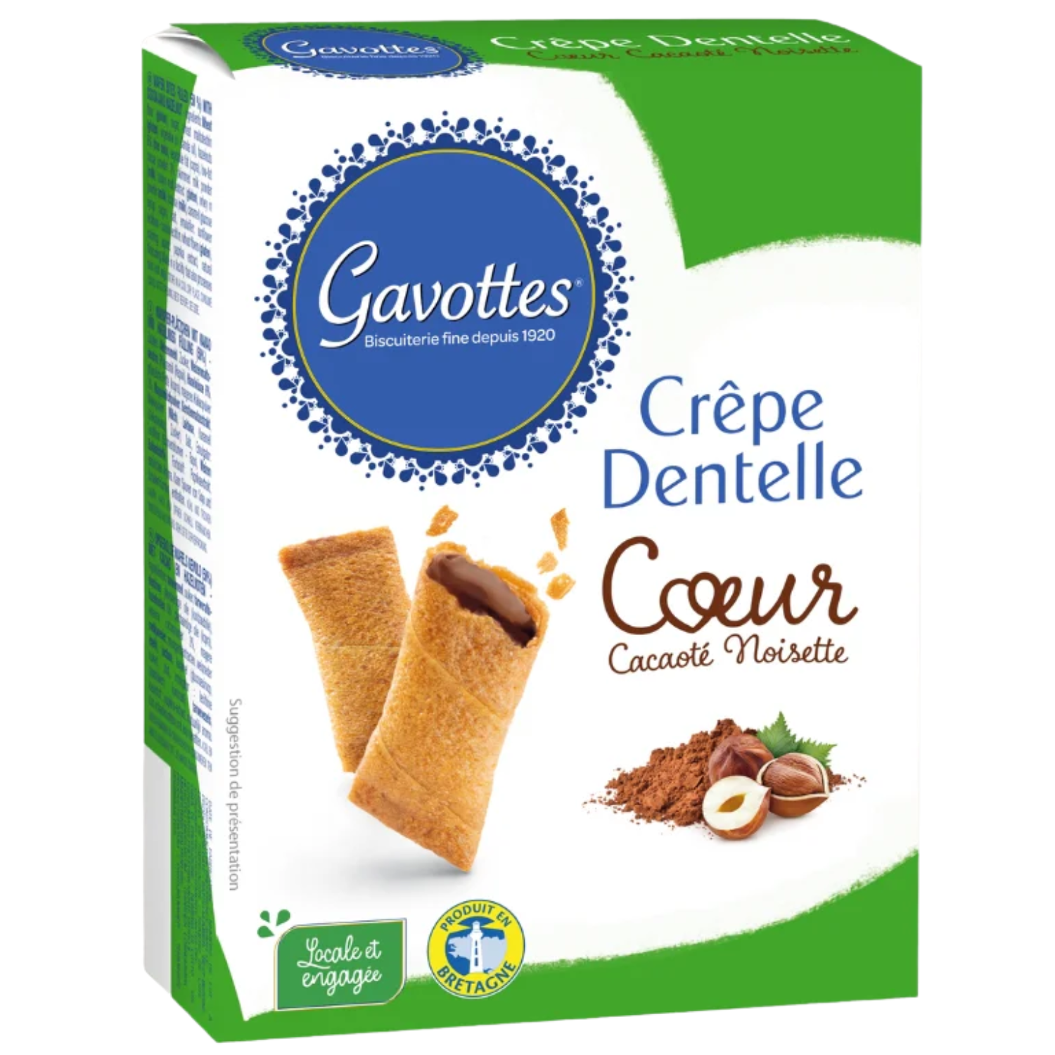 Crêpe Dentelle cœur cacao noisette - 90g Gavottes