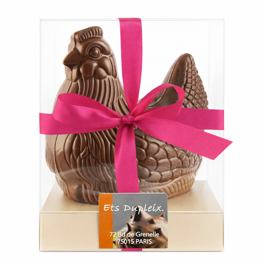 Poule au chocolat au lait emballée Rohan 200g