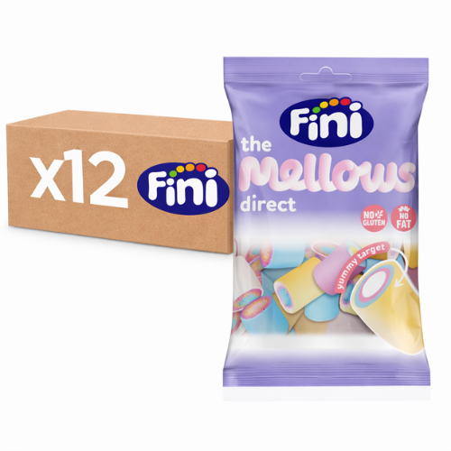 Carton de 12 sachets de 80gr Guimauves The Mellows Halal Fini