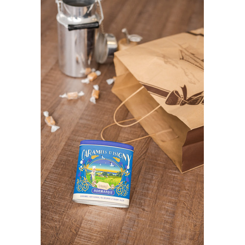 Boîte Métal « Normandie » Caramels d’Isigny au Beurre Salé – 180 g