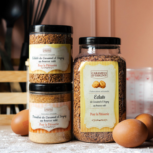 poudre caramel pate à tartiner 220gr caramel d'isigny