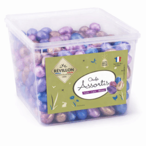 Revillon boite de 2oeufs assorties pour pâques