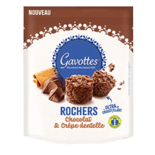 Rochers Croustillants Chocolat & Crêpe Dentelle 95g Gavottes