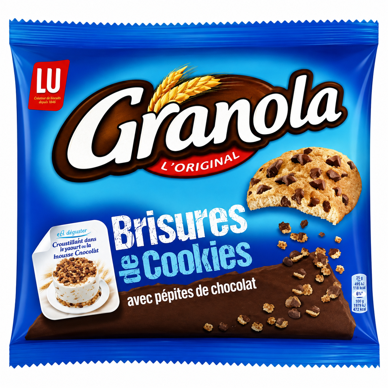 Brisures de Cookies Granola LU – Sachet 400g