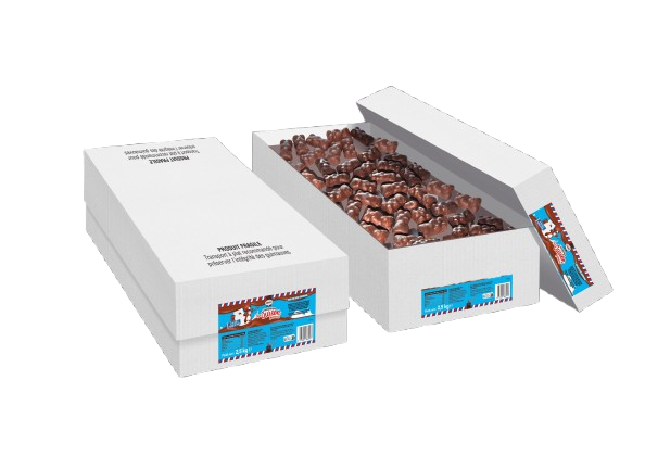 Oursons à la guimauve enrobés de chocolat Cémoi 11,5g – Boîte présentoir 2,5kg (217 pièces)