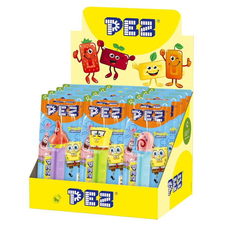 Pez Figurine Bob l’Éponge + 1 Recharge – Lot de 12