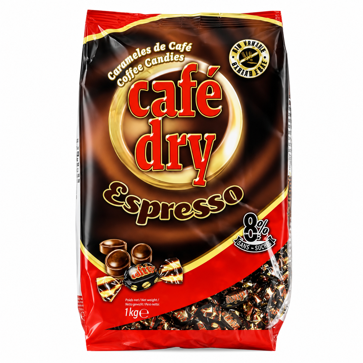 Sac 1kg Bonbons Café Dry Espresso Pictolin
