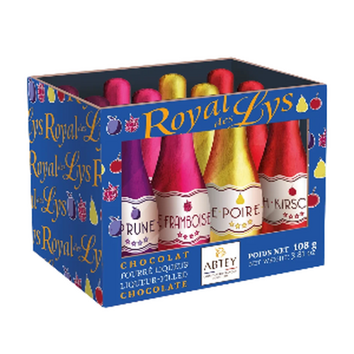 Casier de 9 bouteilles liqueurs Royal de Lys Abtey 81g